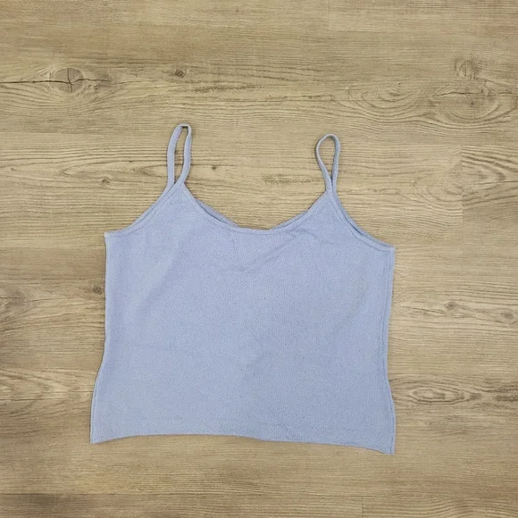 St. John Women Blue V Neck Tank Top Size Medium - Picture 6 of 6